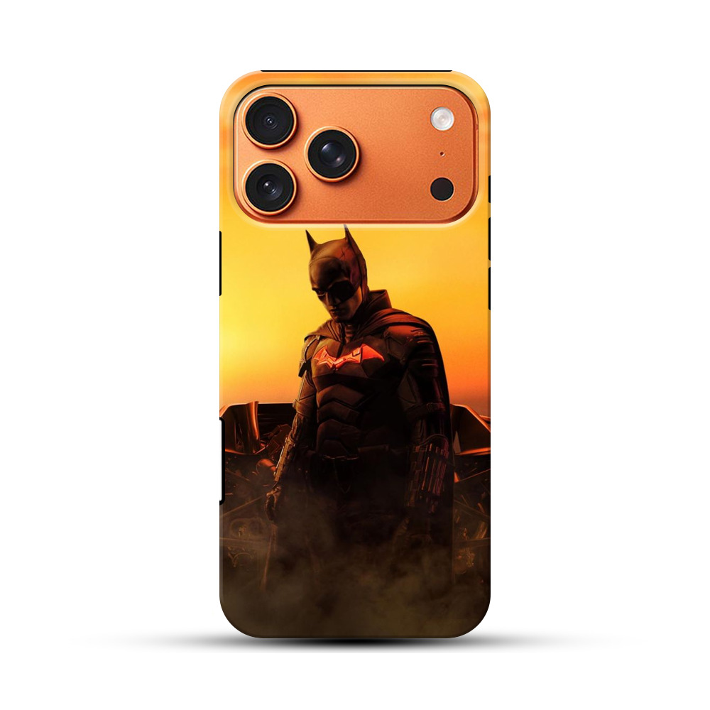 夕日とバットマンシルエット iPhone 17 Pro Maxオリジナル耐衝撃ケース