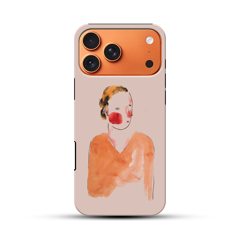 抽象的な女性のイラスト iPhone 17 Pro Maxオリジナル耐衝撃ケース