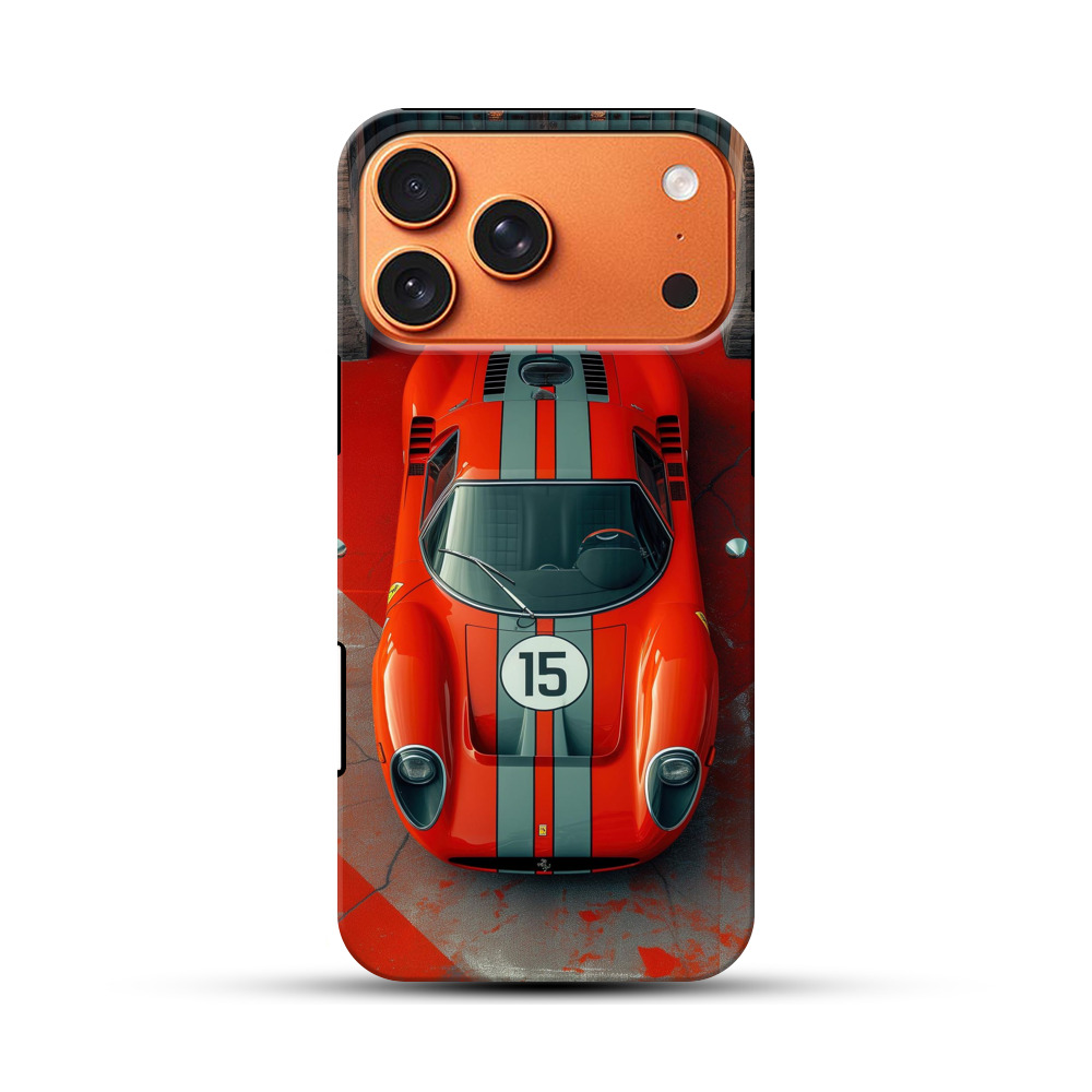 オレンジクラシックカー iPhone 17 Pro Maxオリジナル耐衝撃ケース