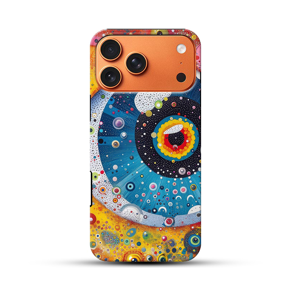 カラフルな目の抽象画 iPhone 17 Pro Maxオリジナル耐衝撃ケース