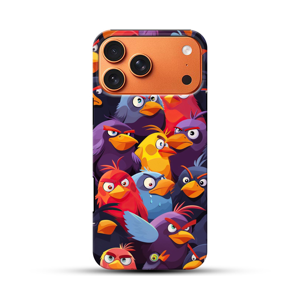 カラフルな鳥の群れ iPhone 17 Pro Maxオリジナル耐衝撃ケース