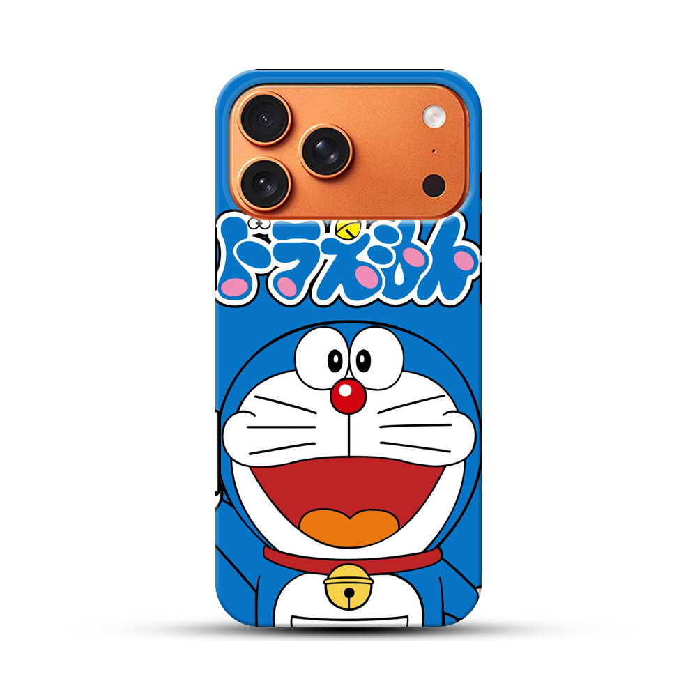 ドラえもんのロゴと顔 iPhone 17 Pro Maxオリジナル耐衝撃ケース