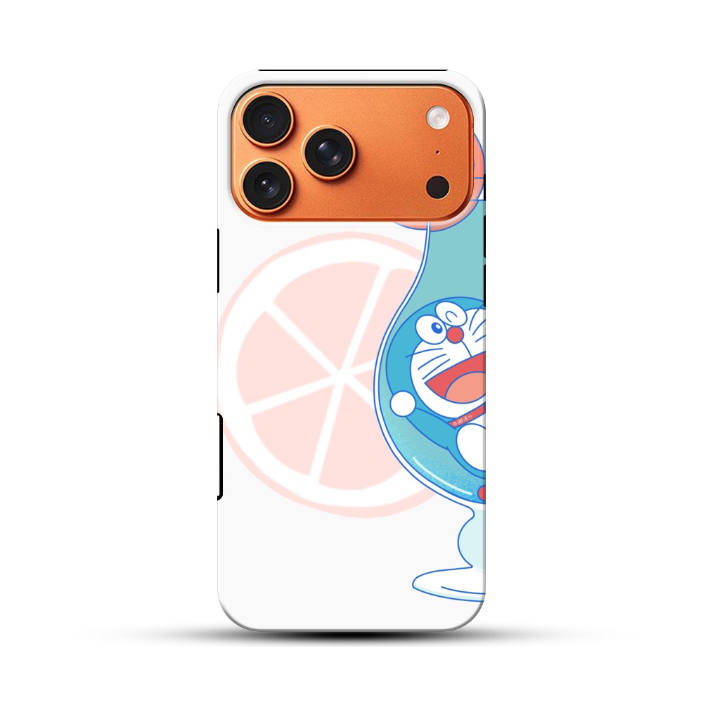 ドラえもんとオレンジ iPhone 17 Pro Maxオリジナル耐衝撃ケース