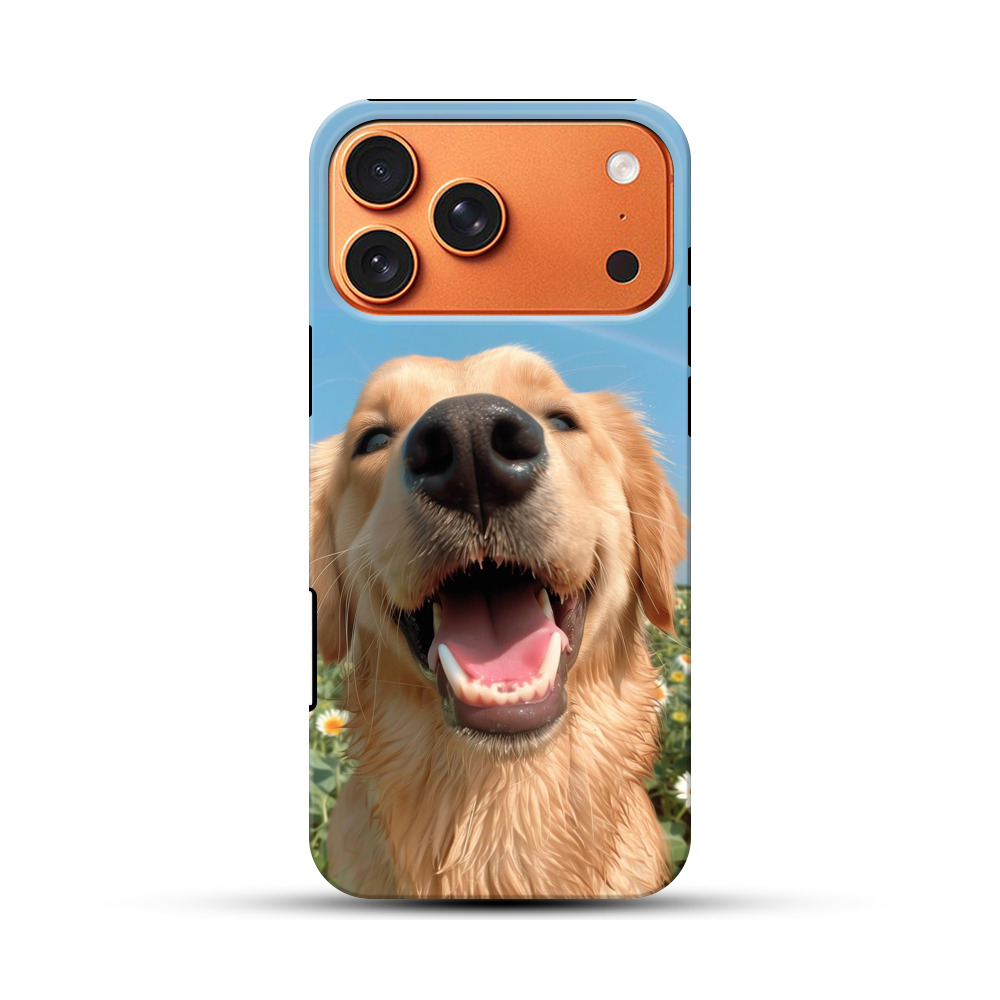笑顔のゴールデンレトリバー犬ケース用写真 iPhone 17 Pro Maxオリジナル耐衝撃ケース