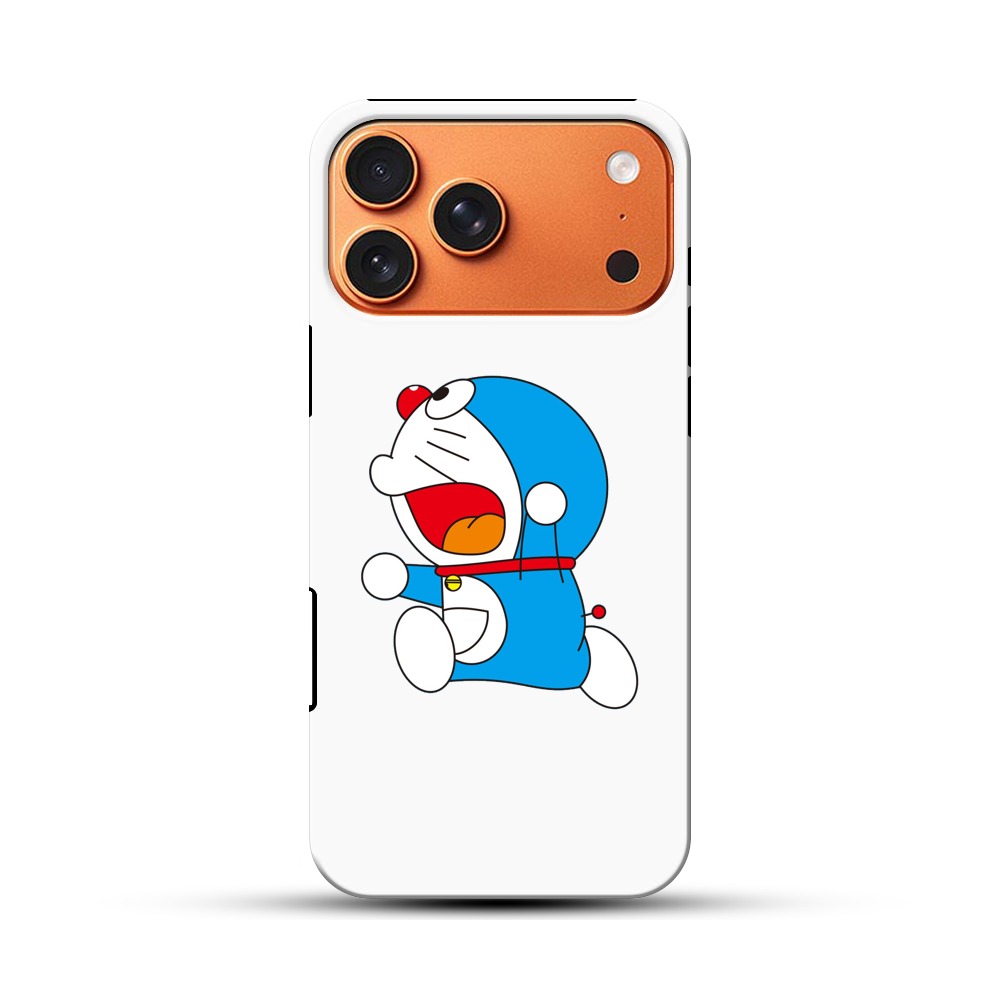 元気に走る青い猫キャラ iPhone 17 Pro Maxオリジナル耐衝撃ケース