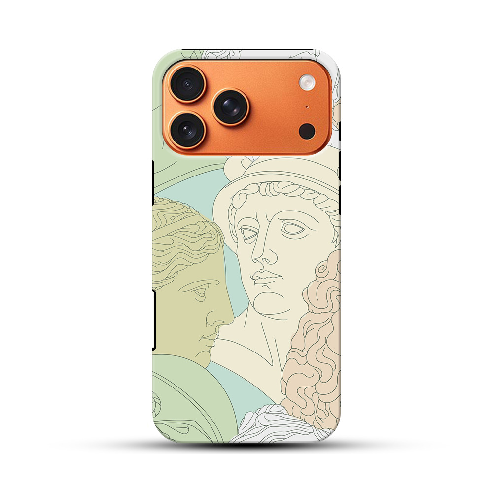 ギリシャ彫刻の顔のパターン iPhone 17 Pro Maxオリジナル耐衝撃ケース
