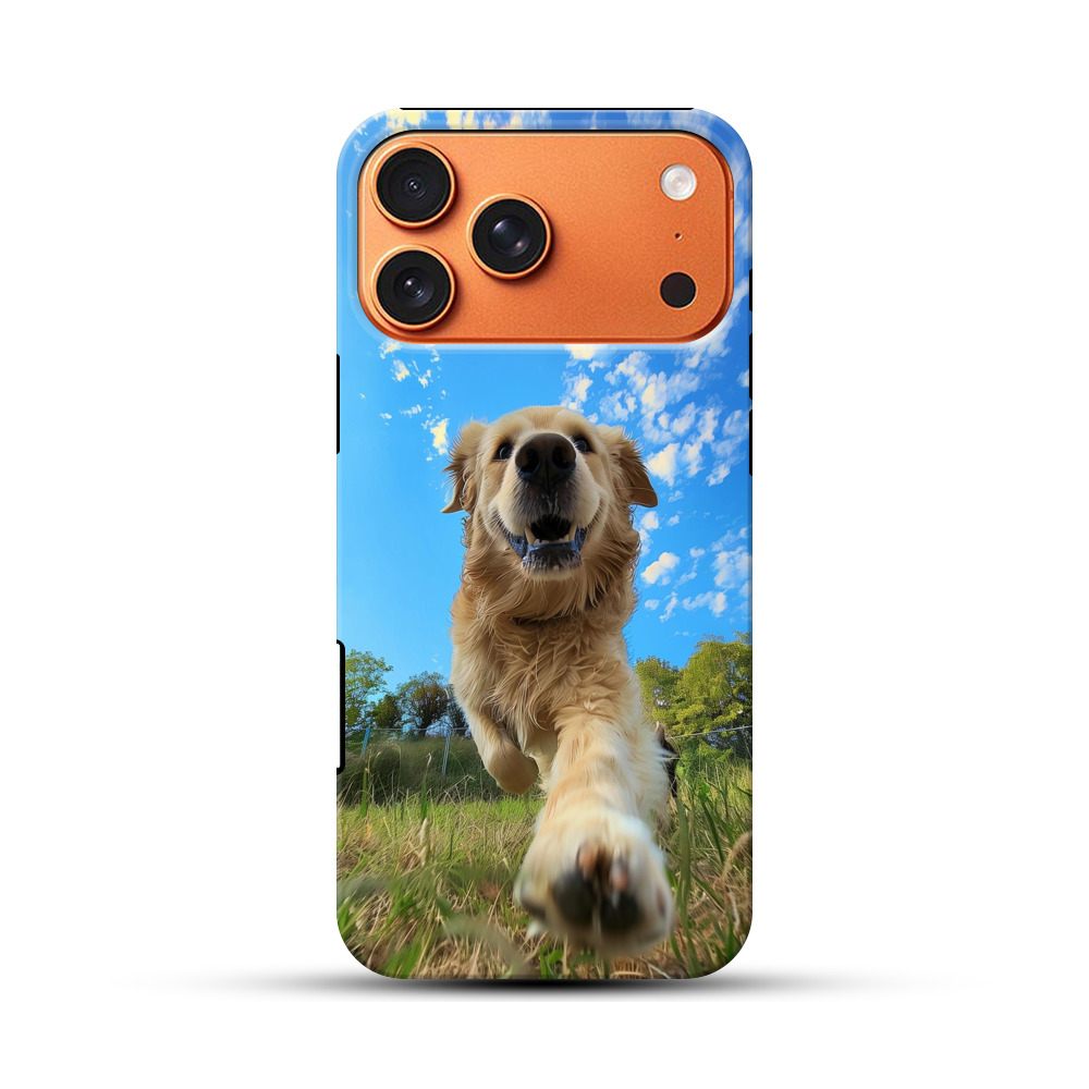 笑顔のゴールデンレトリバー iPhone 17 Pro Maxオリジナル耐衝撃ケース