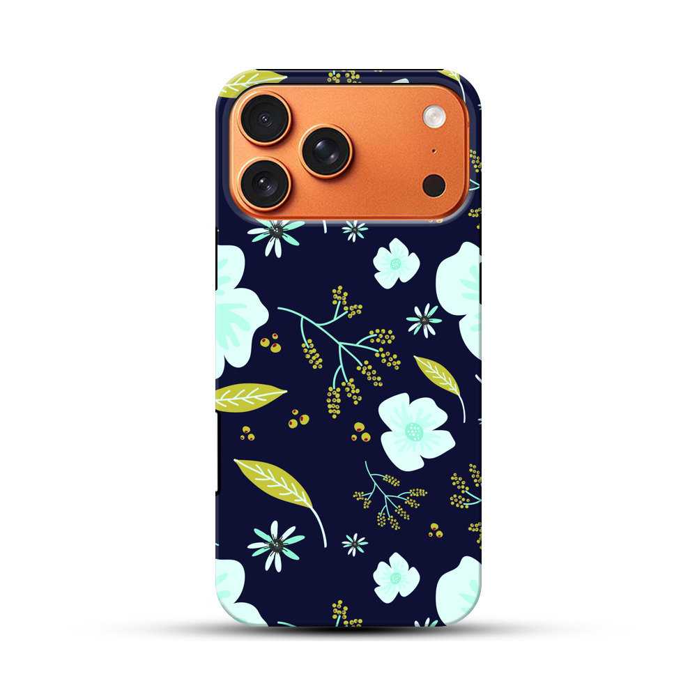 花のパターン iPhone 17 Pro Maxオリジナル耐衝撃ケース