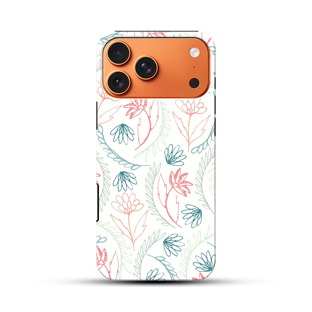 花柄パターン iPhone 17 Pro Maxオリジナル耐衝撃ケース