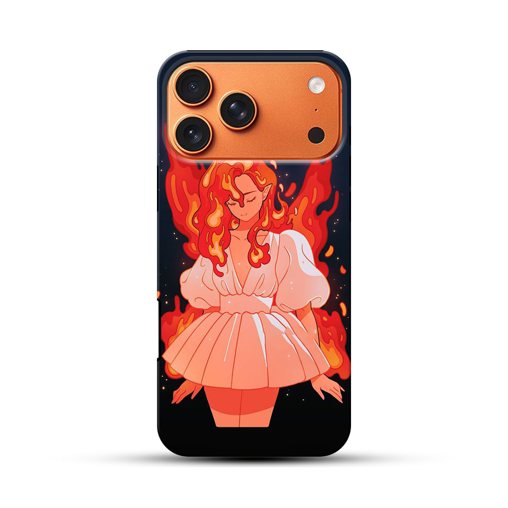 火の翼を持つ少女 iPhone 17 Pro Maxオリジナル耐衝撃ケース