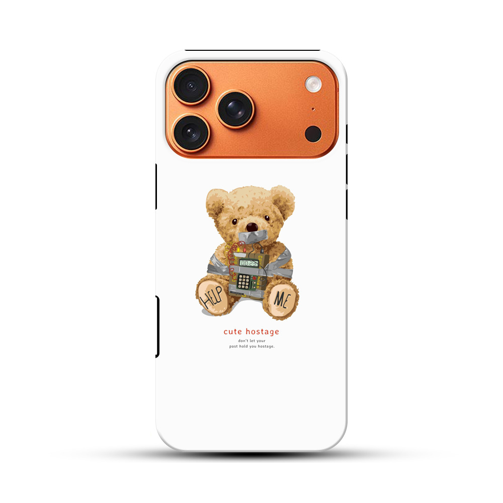 人質のクマのぬいぐるみ iPhone 17 Pro Maxオリジナル耐衝撃ケース