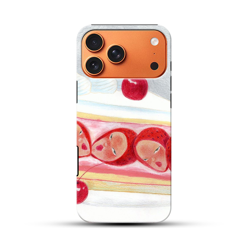 顔のいちごケーキ iPhone 17 Pro Maxオリジナル耐衝撃ケース