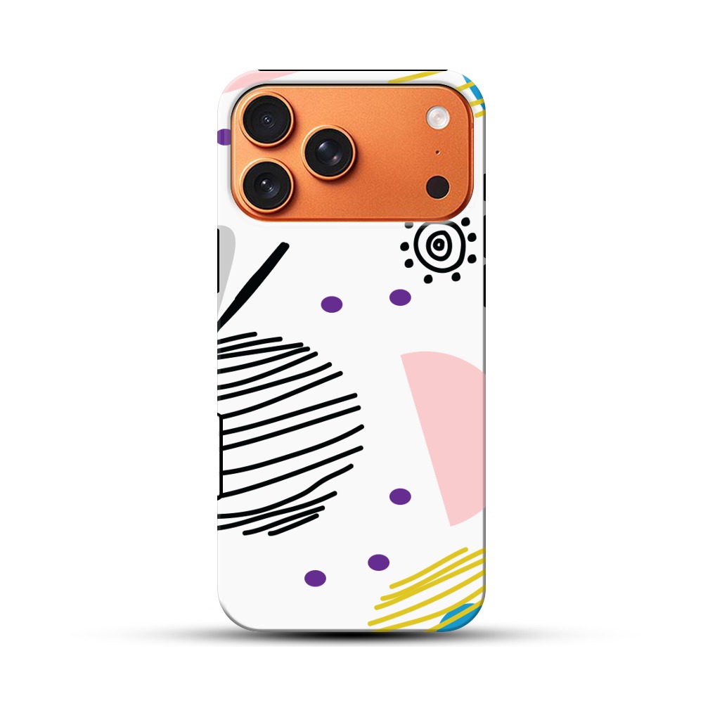 カラフルな抽象模様 iPhone 17 Pro Maxオリジナル耐衝撃ケース