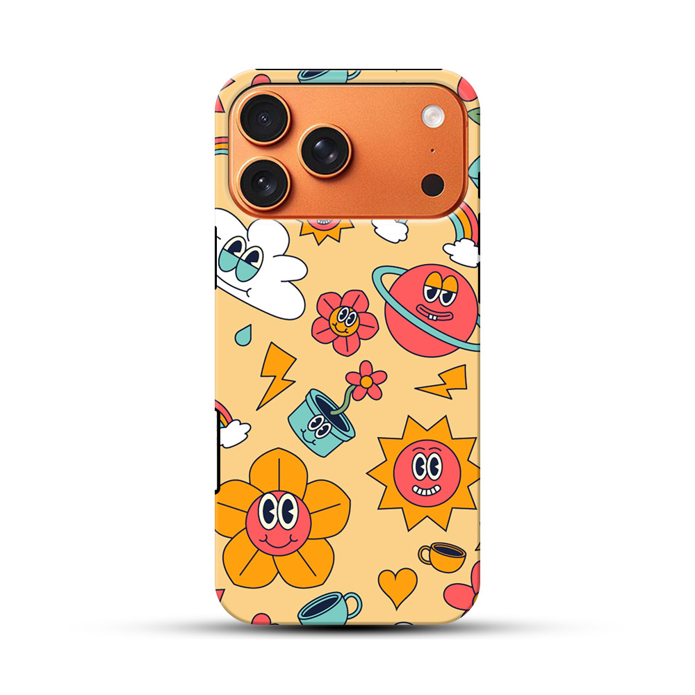 カラフルな模様のイラスト iPhone 17 Pro Maxオリジナル耐衝撃ケース