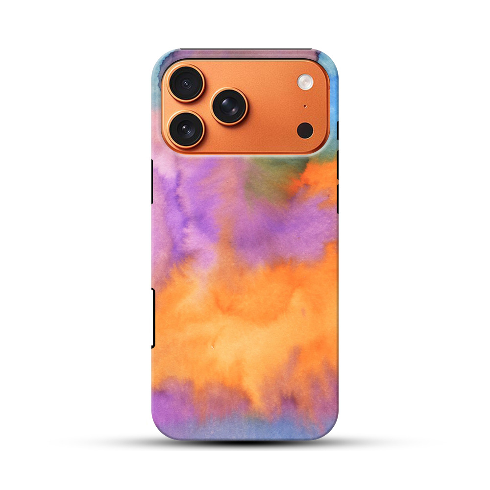 カラフルな水彩模様 iPhone 17 Pro Maxオリジナル耐衝撃ケース