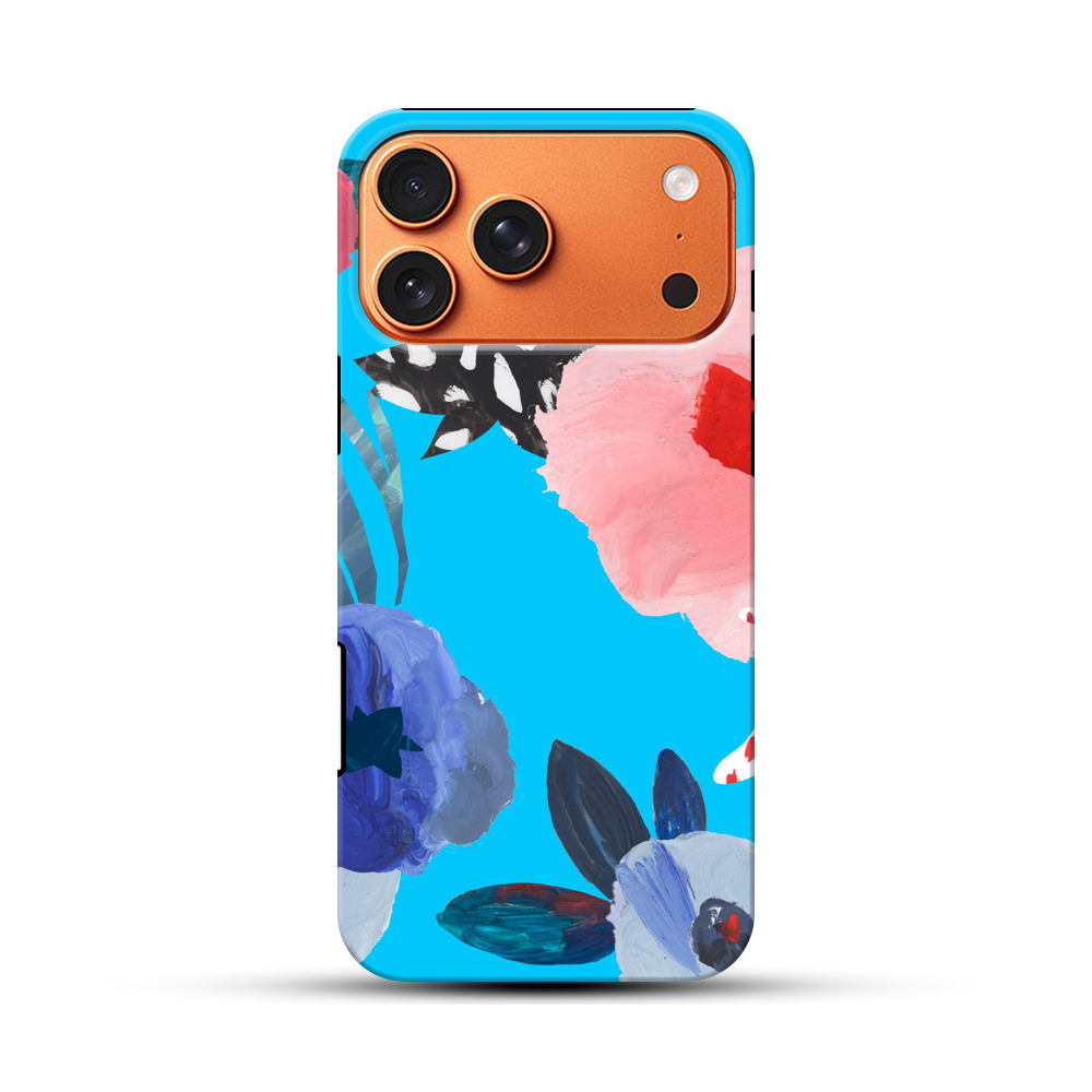 カラフルな抽象花模様 iPhone 17 Pro Maxオリジナル耐衝撃ケース