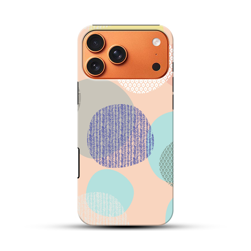 カラフルな円のパターン iPhone 17 Pro Maxオリジナル耐衝撃ケース