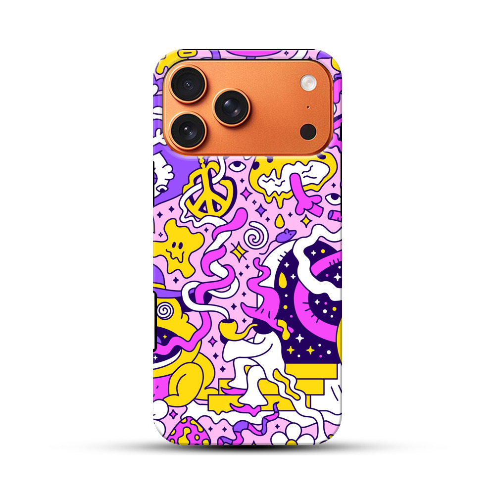 カラフルな不思議キャラクターの集合 iPhone 17 Pro Maxオリジナル耐衝撃ケース