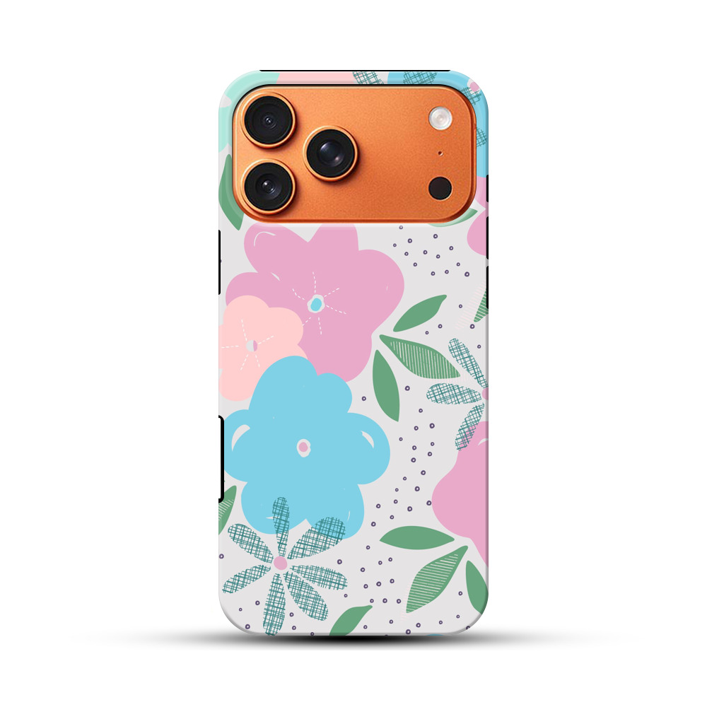 カラフルな花柄模様 iPhone 17 Pro Maxオリジナル耐衝撃ケース