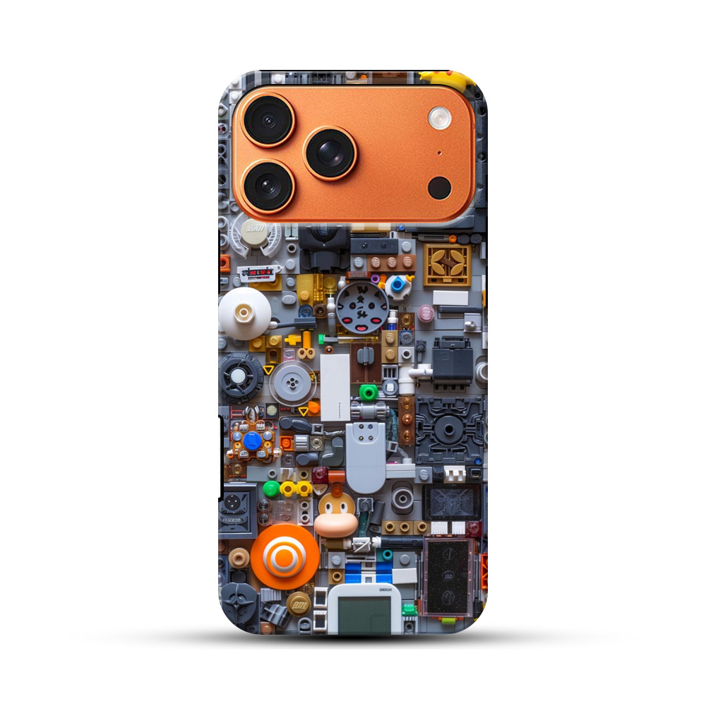 カラフルな部品アート iPhone 17 Pro Maxオリジナル耐衝撃ケース