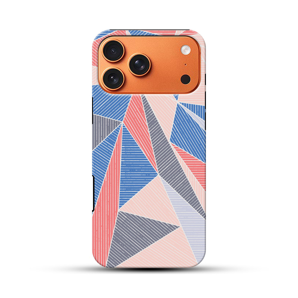 カラフルな幾何学模様 iPhone 17 Pro Maxオリジナル耐衝撃ケース