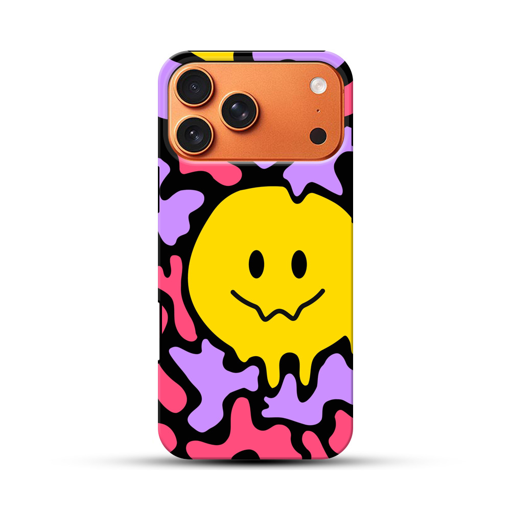 カラフルなスマイル模様 iPhone 17 Pro Maxオリジナル耐衝撃ケース