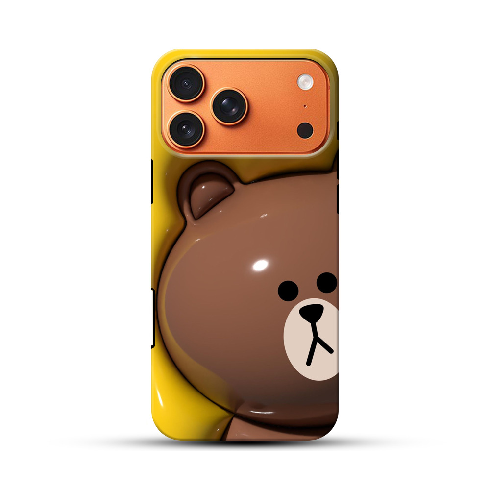 かわいいブラウンベア iPhone 17 Pro Maxオリジナル耐衝撃ケース