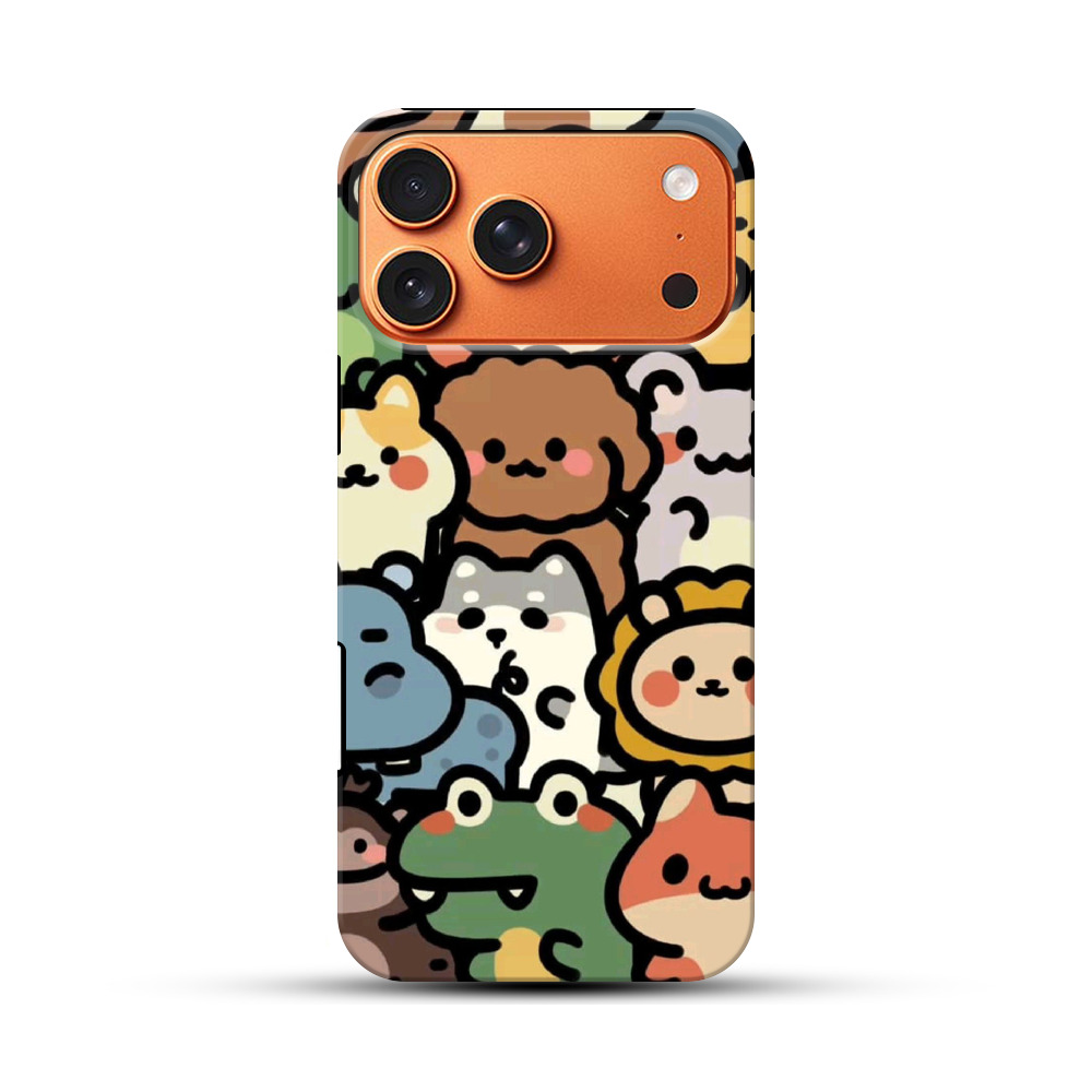 かわいい動物たち iPhone 17 Pro Maxオリジナル耐衝撃ケース