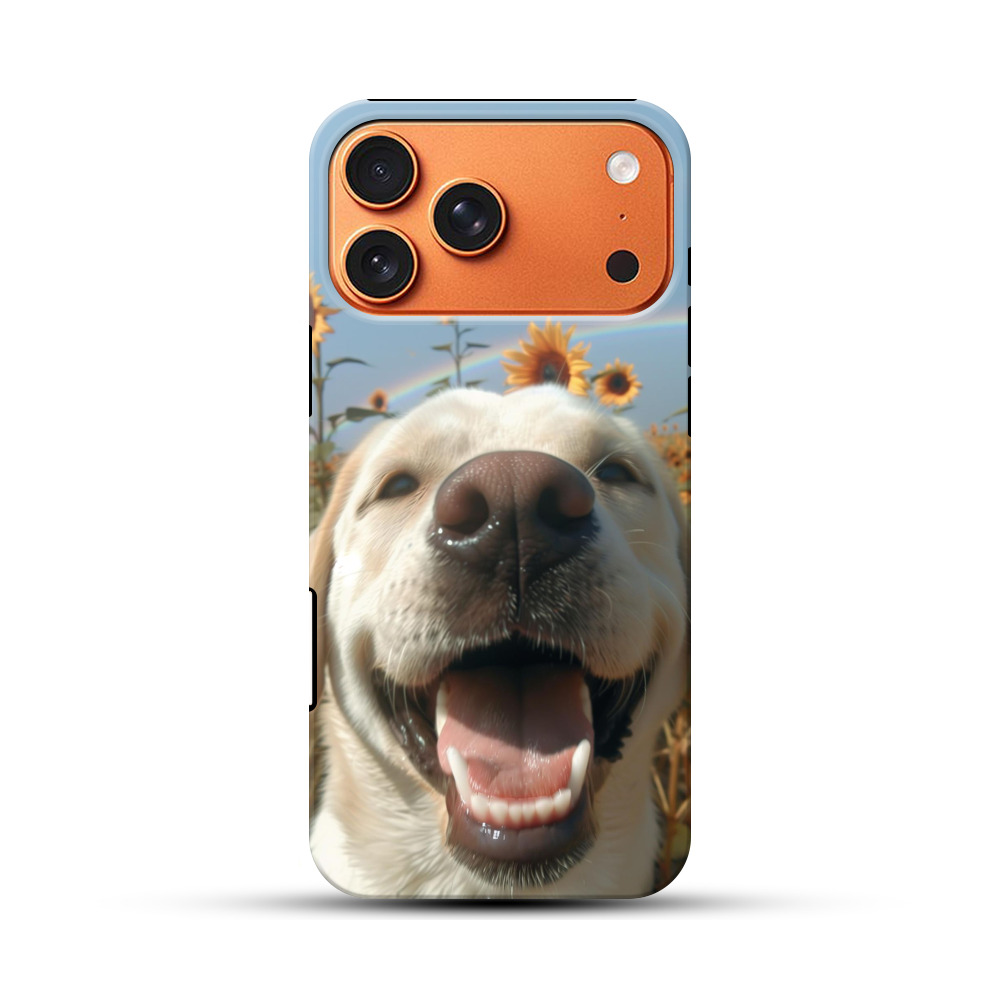 ひまわりと犬 iPhone 17 Pro Maxオリジナル耐衝撃ケース