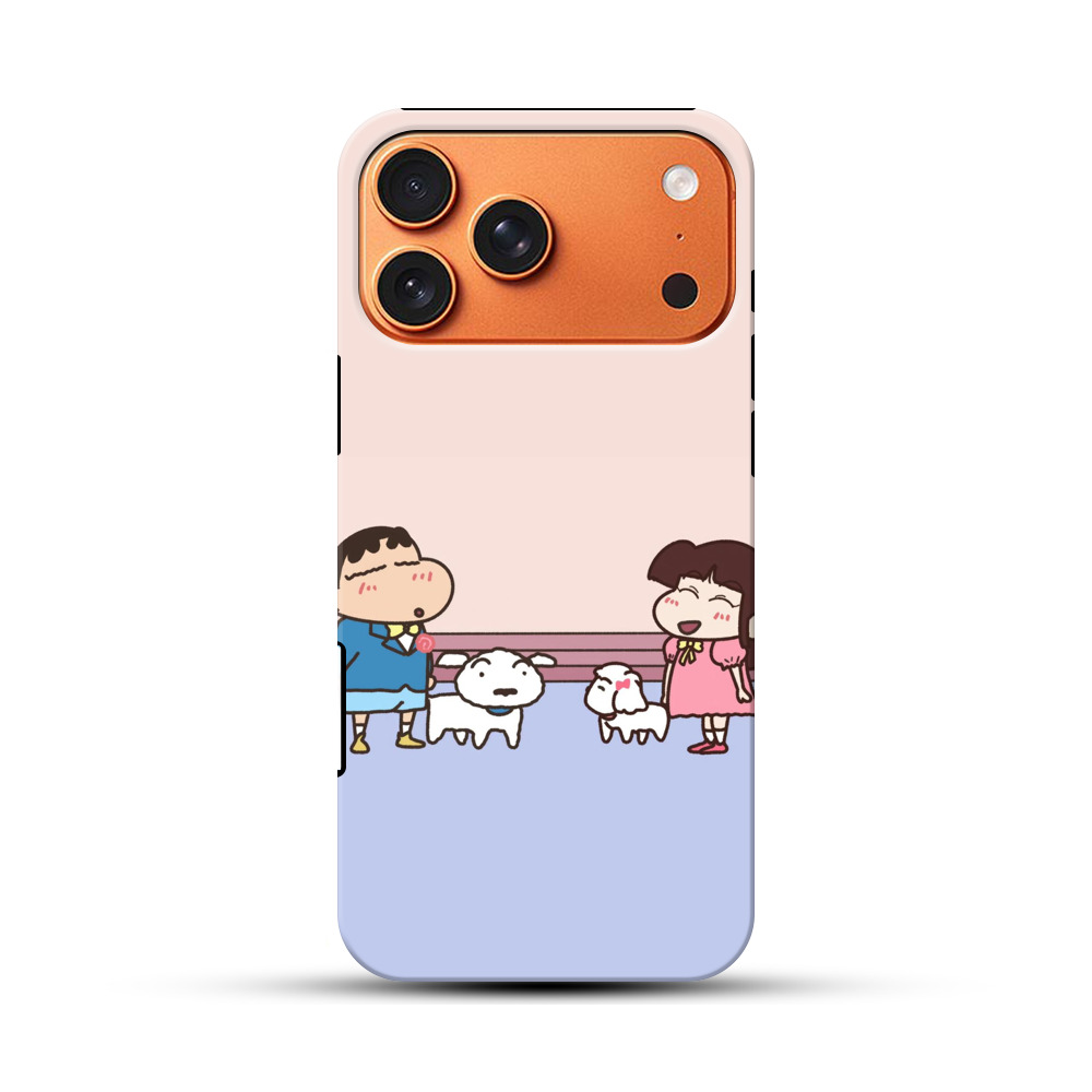 キャラクターと犬のイラスト iPhone 17 Pro Maxオリジナル耐衝撃ケース
