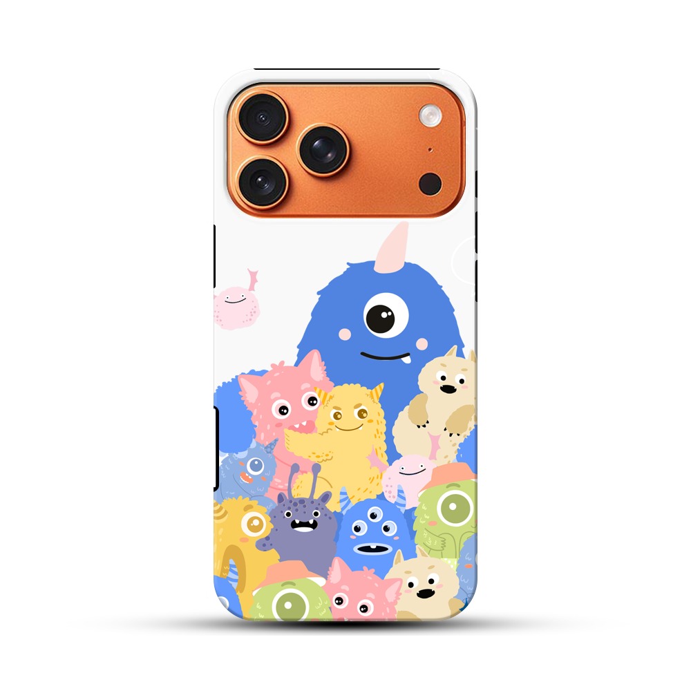 かわいいモンスターの集合 iPhone 17 Pro Maxオリジナル耐衝撃ケース