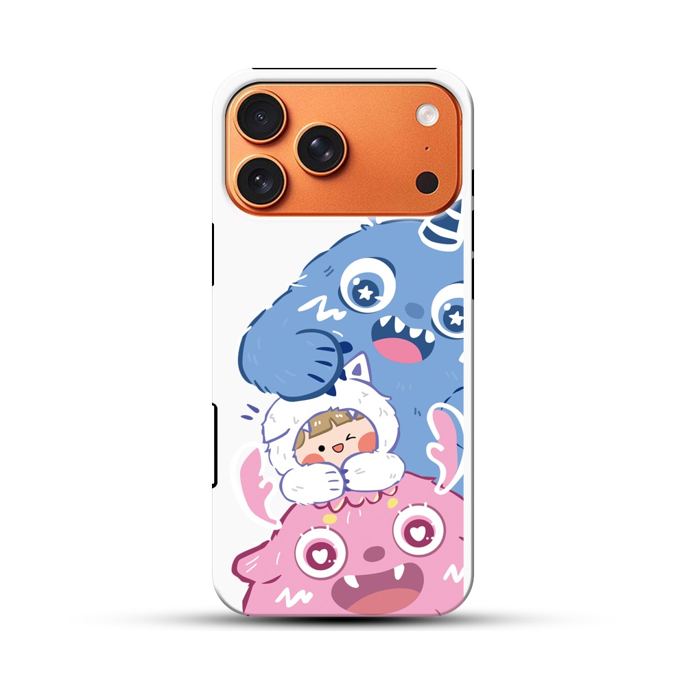 かわいいモンスターと子ども iPhone 17 Pro Maxオリジナル耐衝撃ケース