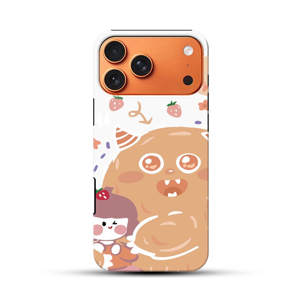 かわいいモンスターと女の子 iPhone 17 Pro Maxオリジナル耐衝撃ケース