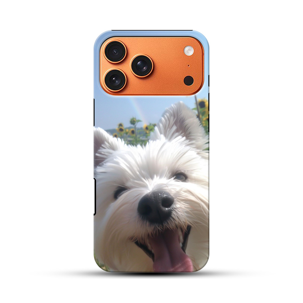 白い犬とひまわりと虹 puppy-dog-selfie-01 白い犬とひまわりと虹 puppy-dog-selfie-01