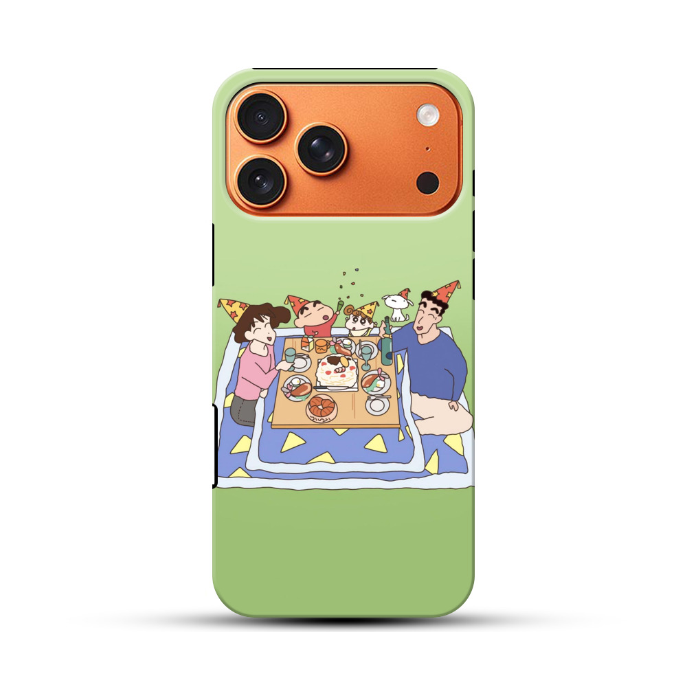 こたつで家族パーティー iPhone 17 Pro Maxオリジナル耐衝撃ケース