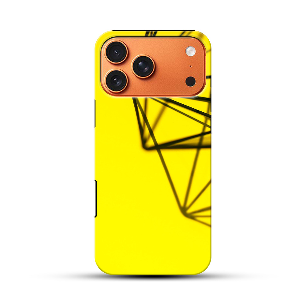 幾何学的な影と黄色 iPhone 17 Pro Maxオリジナル耐衝撃ケース