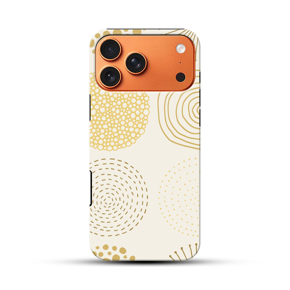 幾何学模様の円形パターン iPhone 17 Pro Maxオリジナル耐衝撃ケース