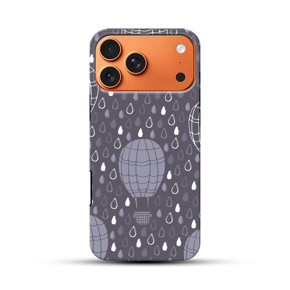 気球と雨の模様 iPhone 17 Pro Maxオリジナル耐衝撃ケース