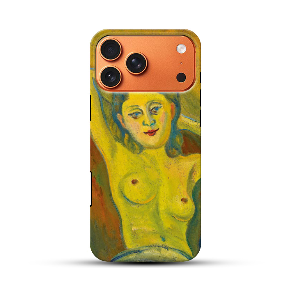 黄緑色のヌードポートレート iPhone 17 Pro Maxオリジナル耐衝撃ケース