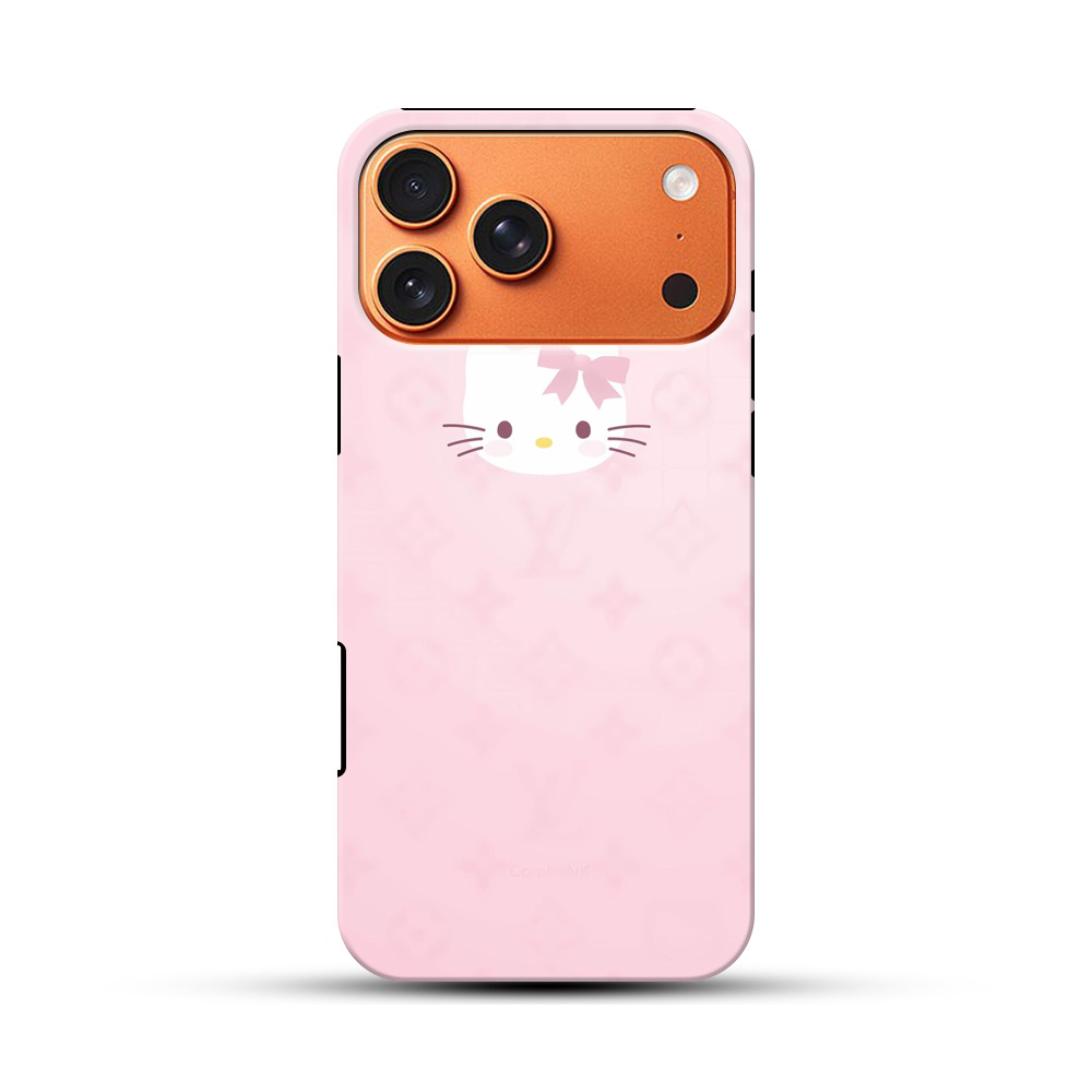 リボン付きキティちゃん iPhone 17 Pro Maxオリジナル耐衝撃ケース