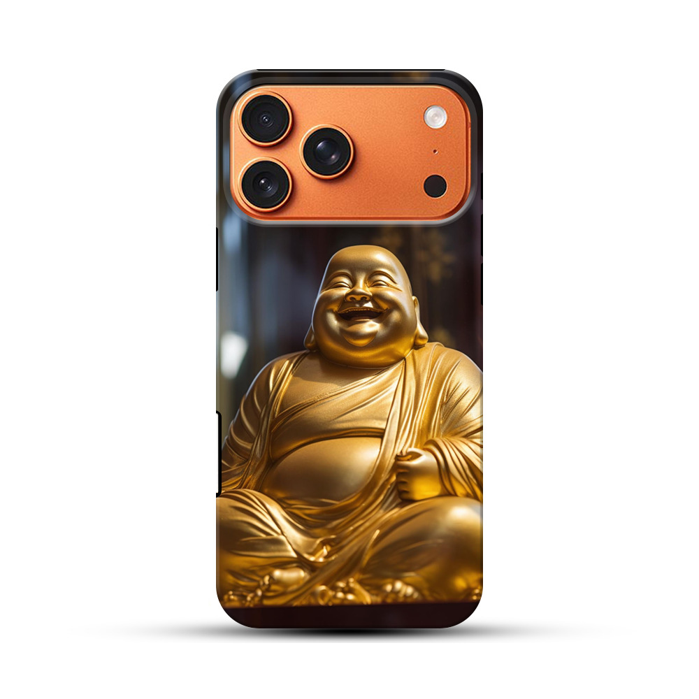 黄金色の笑う仏像 iPhone 17 Pro Maxオリジナル耐衝撃ケース