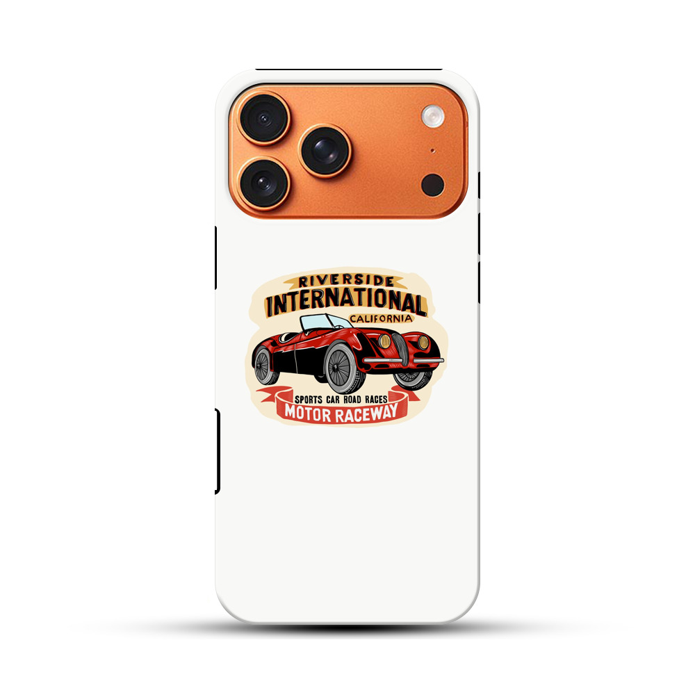 クラシックスポーツカーのイラスト iPhone 17 Pro Maxオリジナル耐衝撃ケース