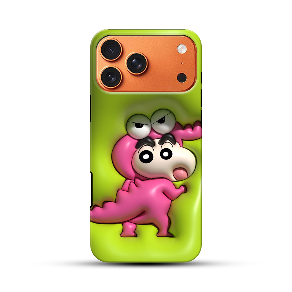 ピンク恐竜のしんちゃん iPhone 17 Pro Maxオリジナル耐衝撃ケース