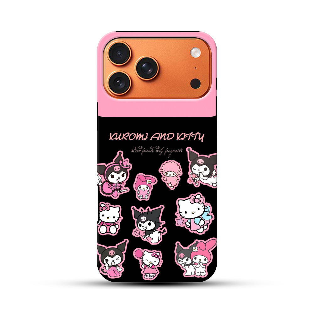 クロミとキティのキャラ iPhone 17 Pro Maxオリジナル耐衝撃ケース