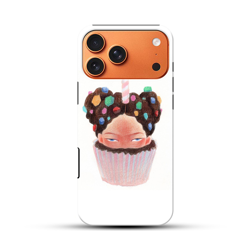 キャンドル付きカップケーキヘッド iPhone 17 Pro Maxオリジナル耐衝撃ケース