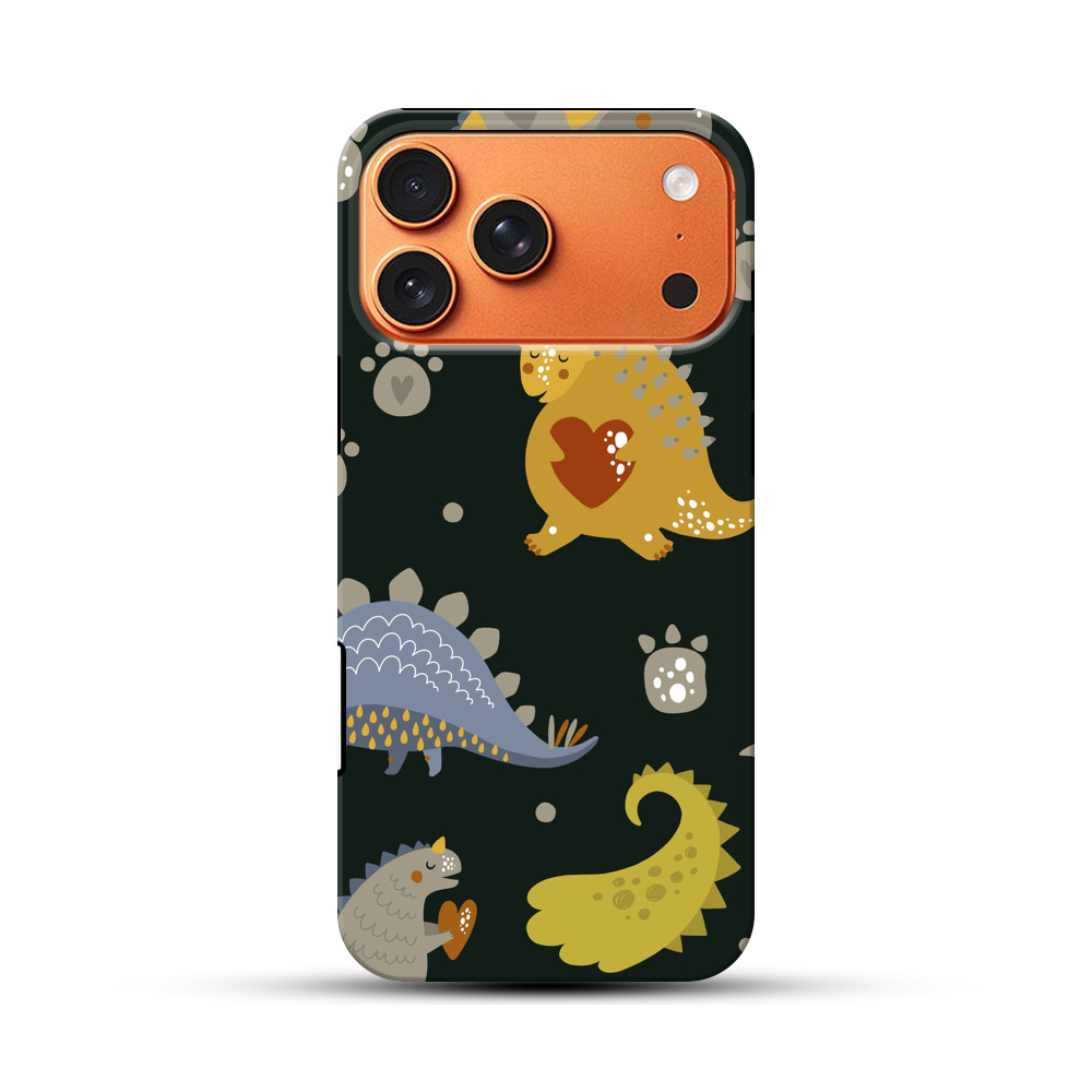 恐竜の模様 iPhone 17 Pro Maxオリジナル耐衝撃ケース