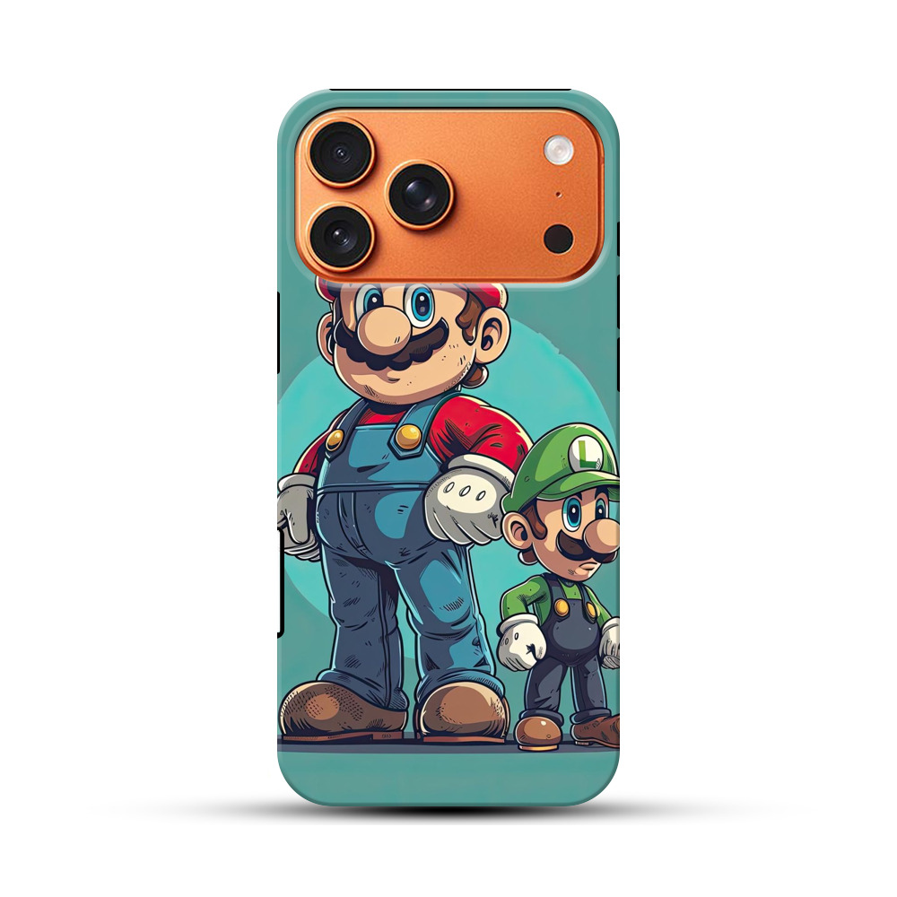 マリオとルイージ iPhone 17 Pro Maxオリジナル耐衝撃ケース