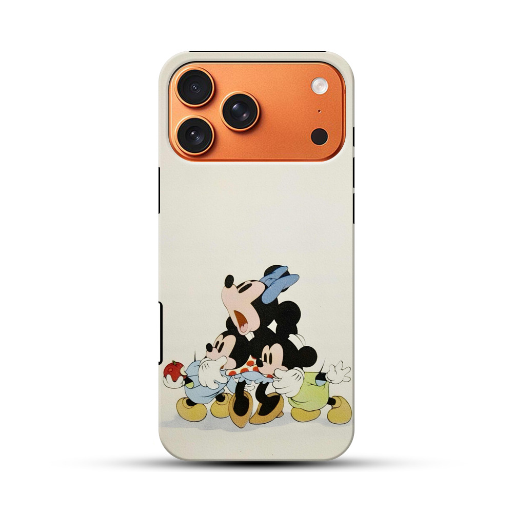 ミッキーとミニーの可愛いイラスト iPhone 17 Pro Maxオリジナル耐衝撃ケース