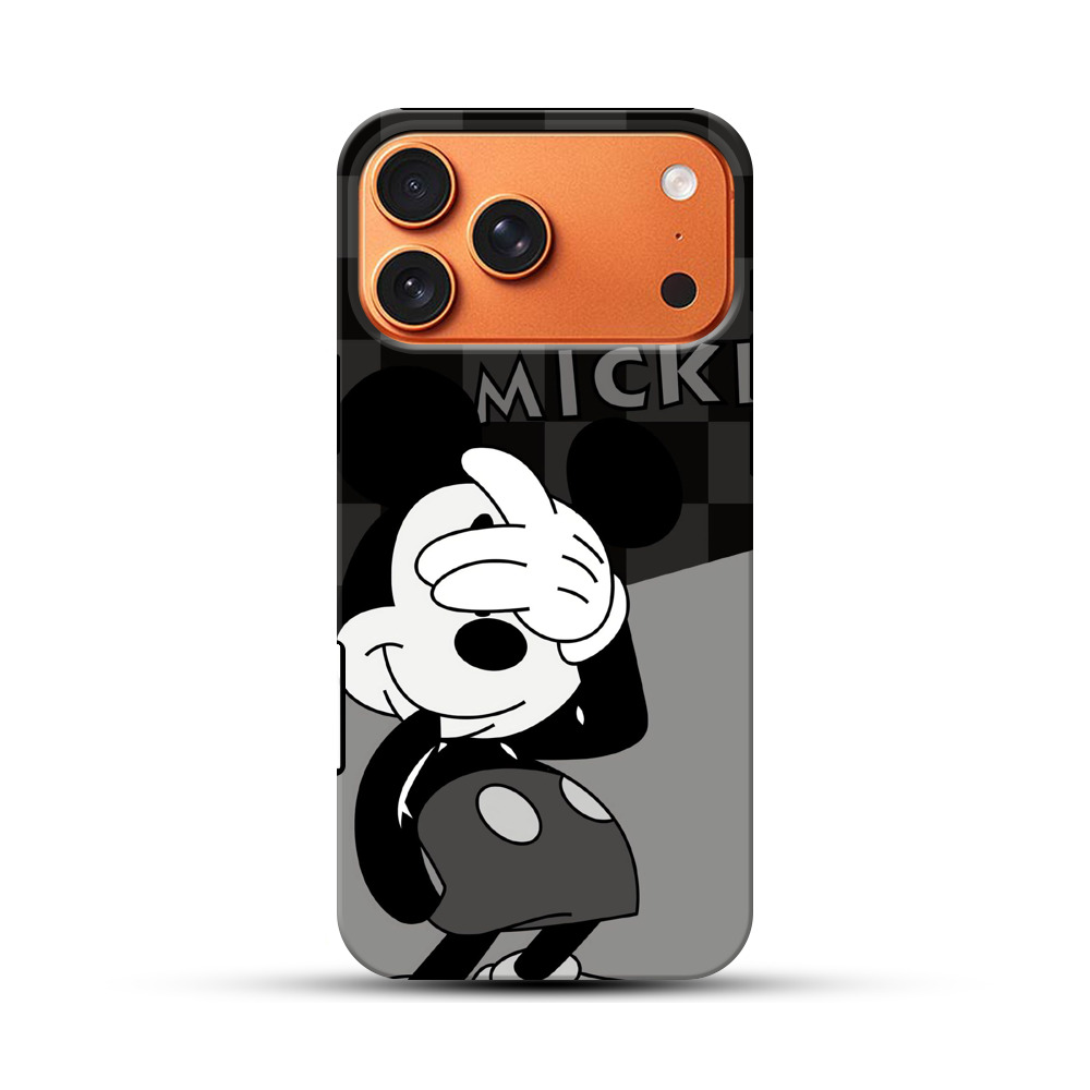 ミッキーモノクロイラスト iPhone 17 Pro Maxオリジナル耐衝撃ケース