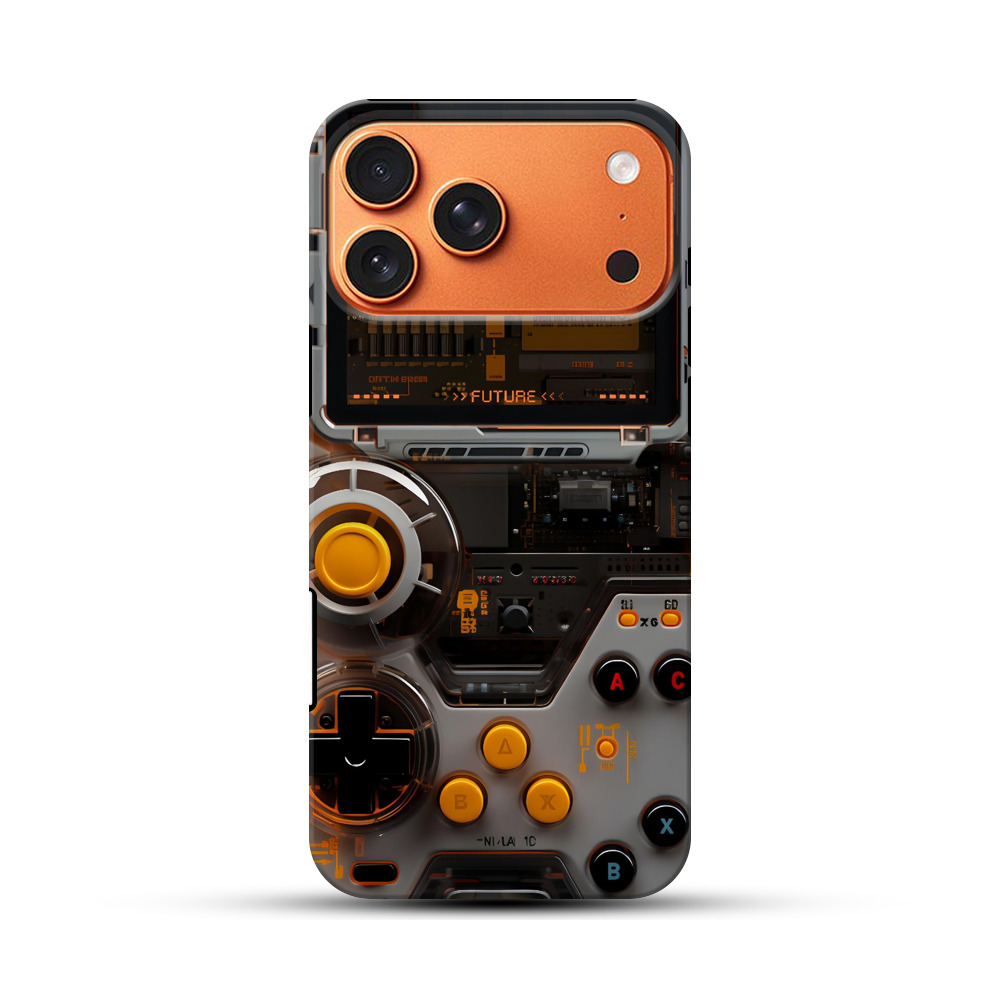 未来感電子基板デザイン gameboy_translute-orange 未来感電子基板デザイン gameboy_translute-orange